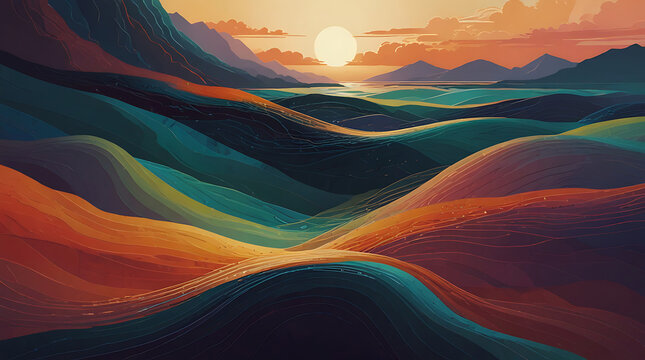 Abstracte visuele weergave van de persoonlijke staat: open, warm en rustig